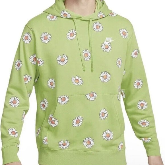 Nike Sportswear French Terry Floral Daisy Essentials Hoodie DM6907-332 - Picture 1 of 2